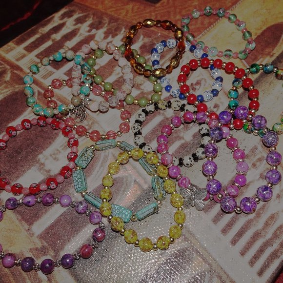 Handmade Mediterranean Stretch Bracelets by Carole With an E! - Picture 12 of 14